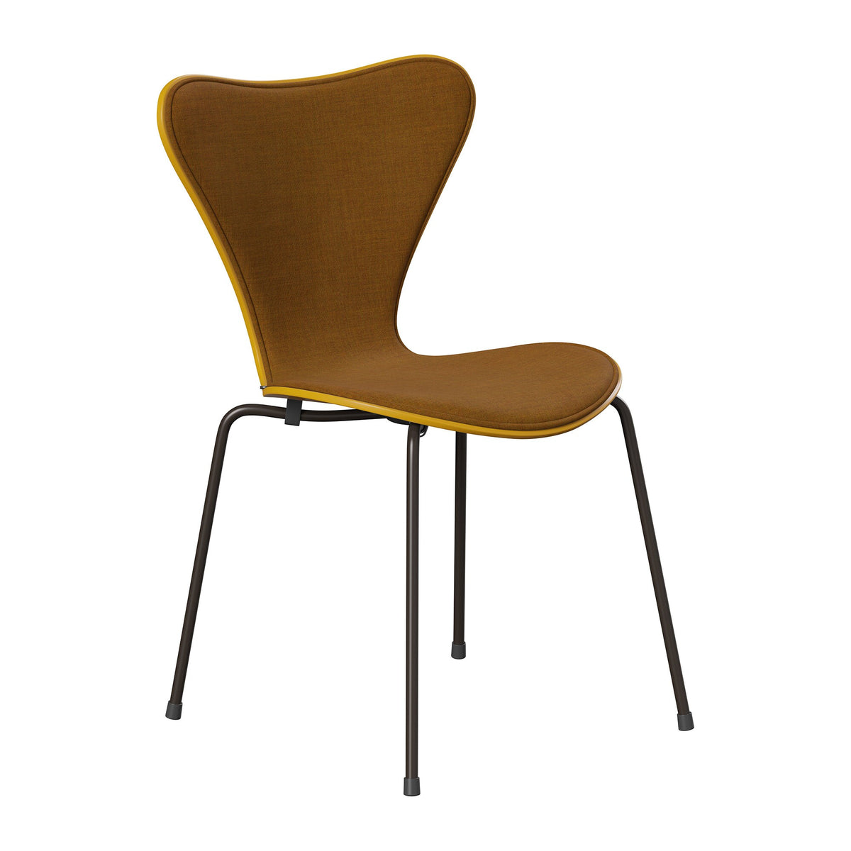 Fritz Hansen Serie 7™ Stuhl Vorne gepolstert Braun Bronze