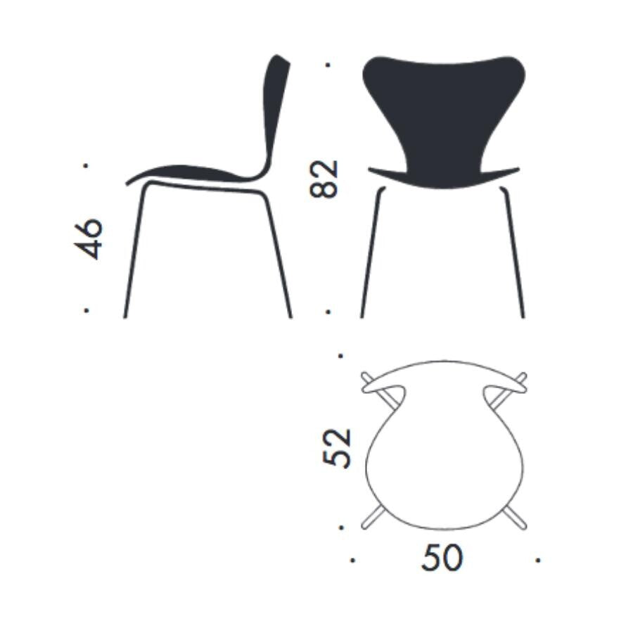 Fritz Hansen Serie 7™ Stuhl gefärbte Esche Braun Bronze