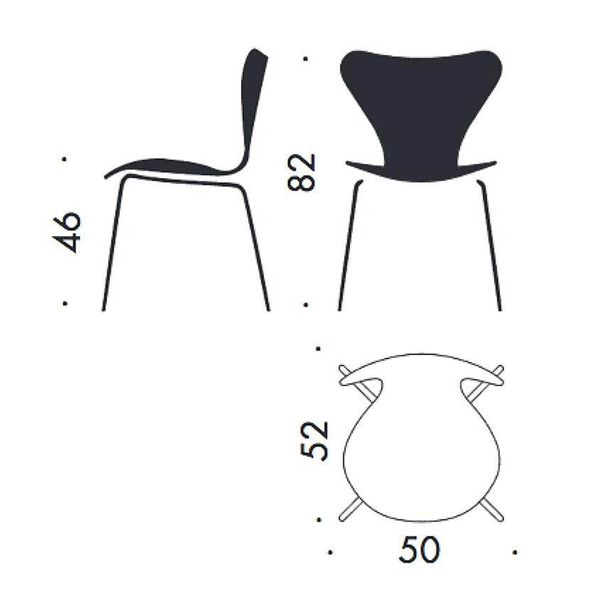 Fritz Hansen Serie 7™ Stuhl lackiert Monochrom