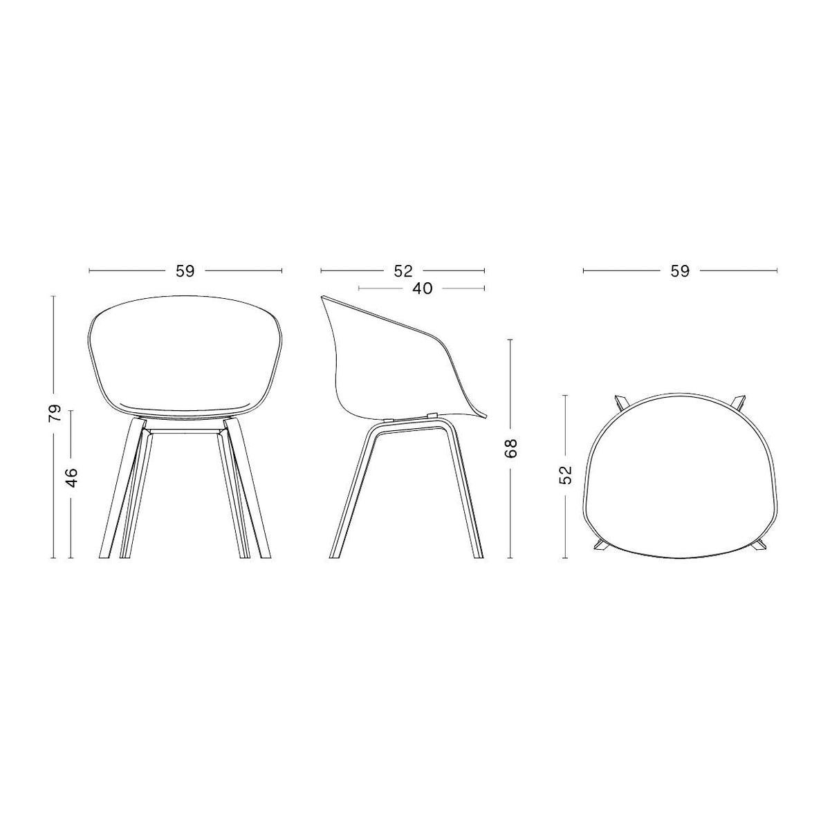 HAY About a Chair AAC 22 2.0 Armlehnstuhl Eiche lackiert