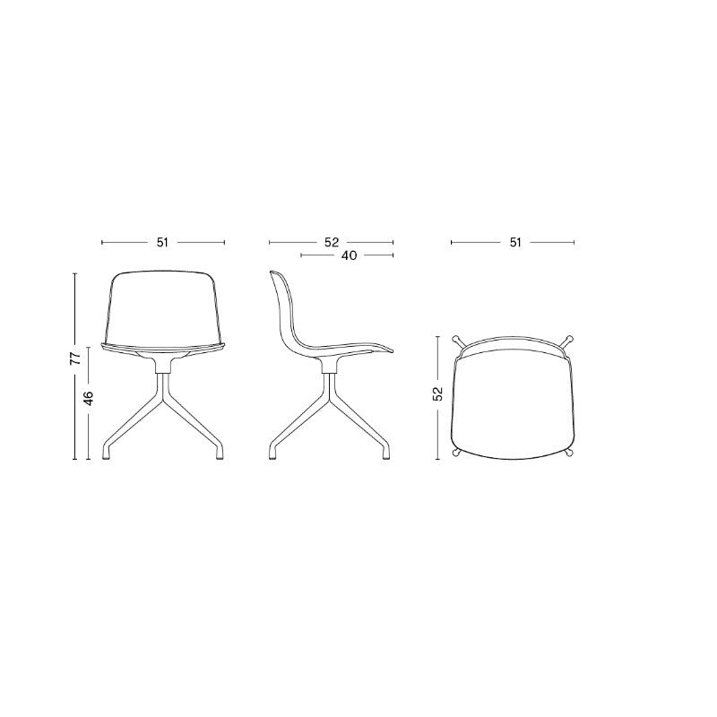 HAY About a Chair AAC 10 2.0 Drehstuhl Gestell schwarz