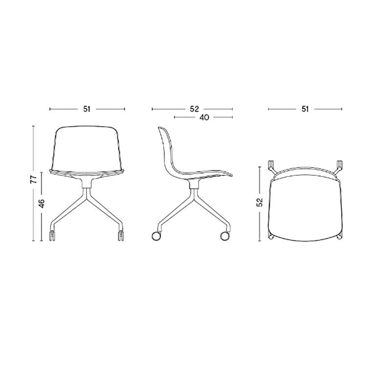 HAY About a Chair AAC 14 2.0 Drehstuhl mit Rollen