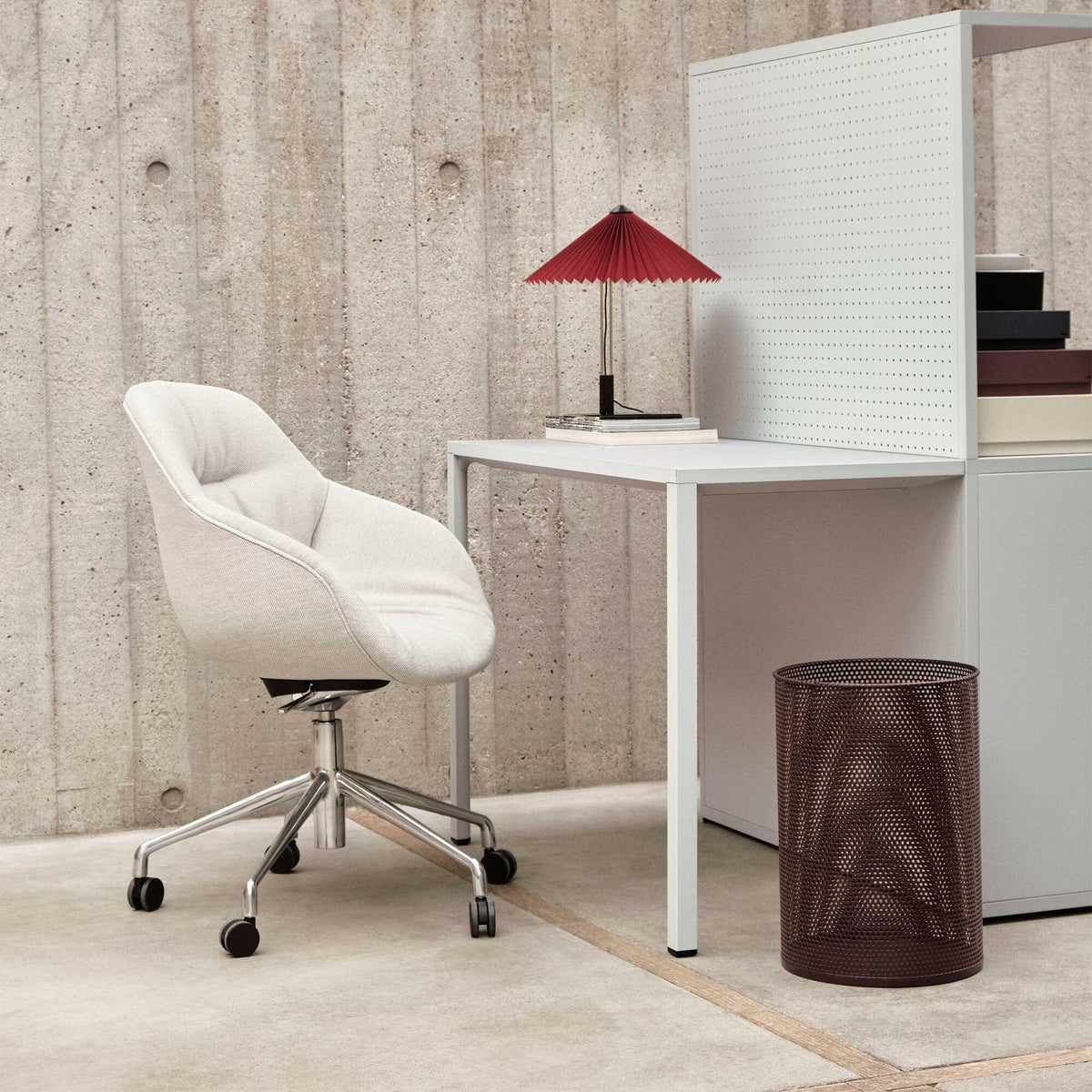 HAY About a Chair AAC 155 Soft Bürostuhl Gestell poliert