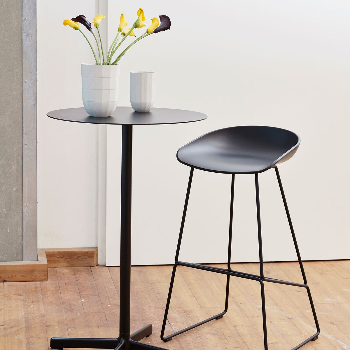 HAY About a Stool AAS 38 2.0 Barhocker hoch Gestell schwarz