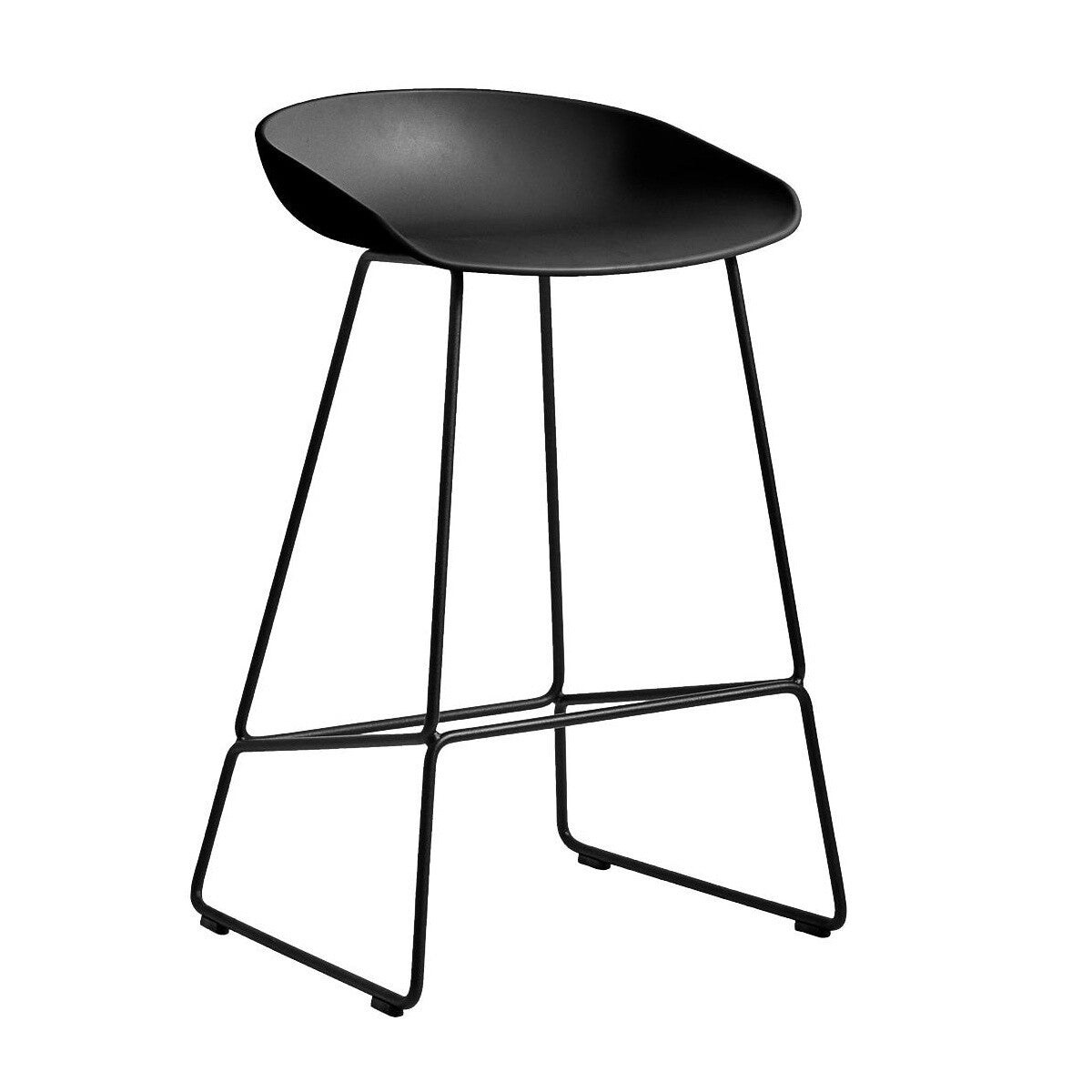 HAY About a Stool AAS 38 2.0 Barhocker niedrig Gestell schwarz