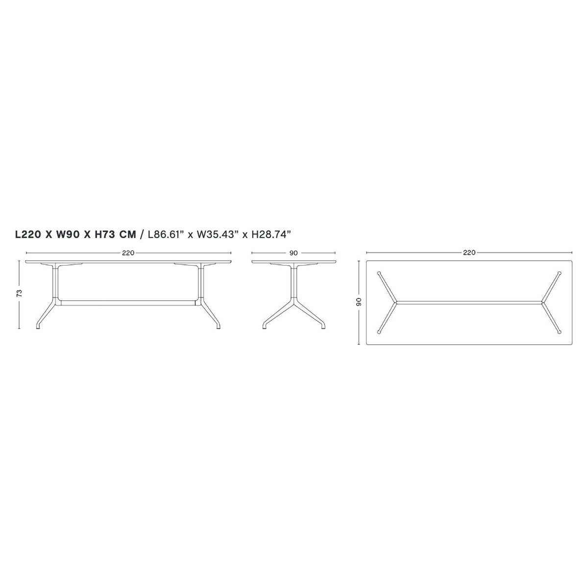 HAY About a Table AAT 10 Esstisch Tischplatte Linoleum