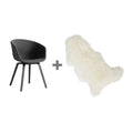 HAY Aktionssets About a Chair 23 Armlehnstuhl gepolstert + Fell