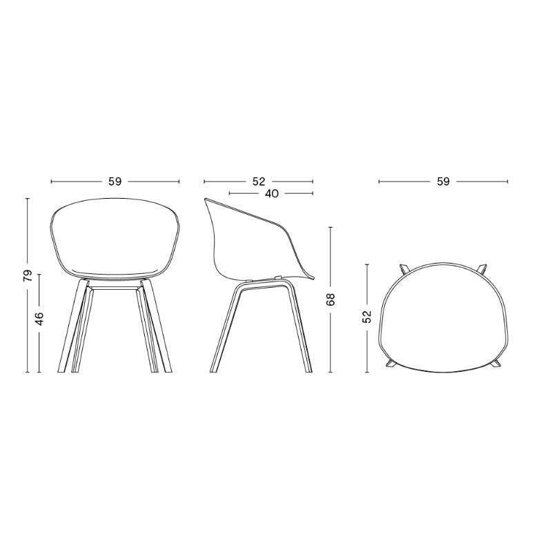 HAY Aktionssets About a Chair 23 Armlehnstuhl gepolstert + Fell