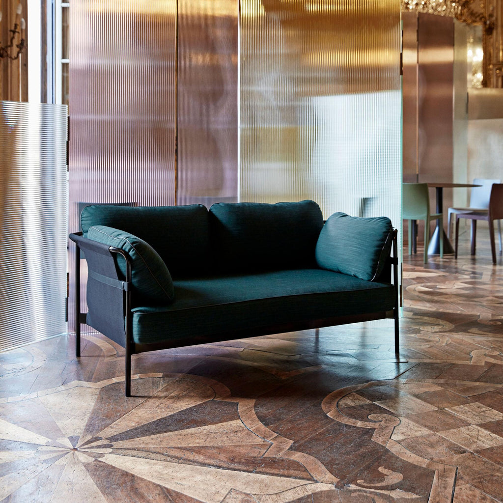 HAY Can 2.0 2-Sitzer Sofa Gestell Stahl schwarz