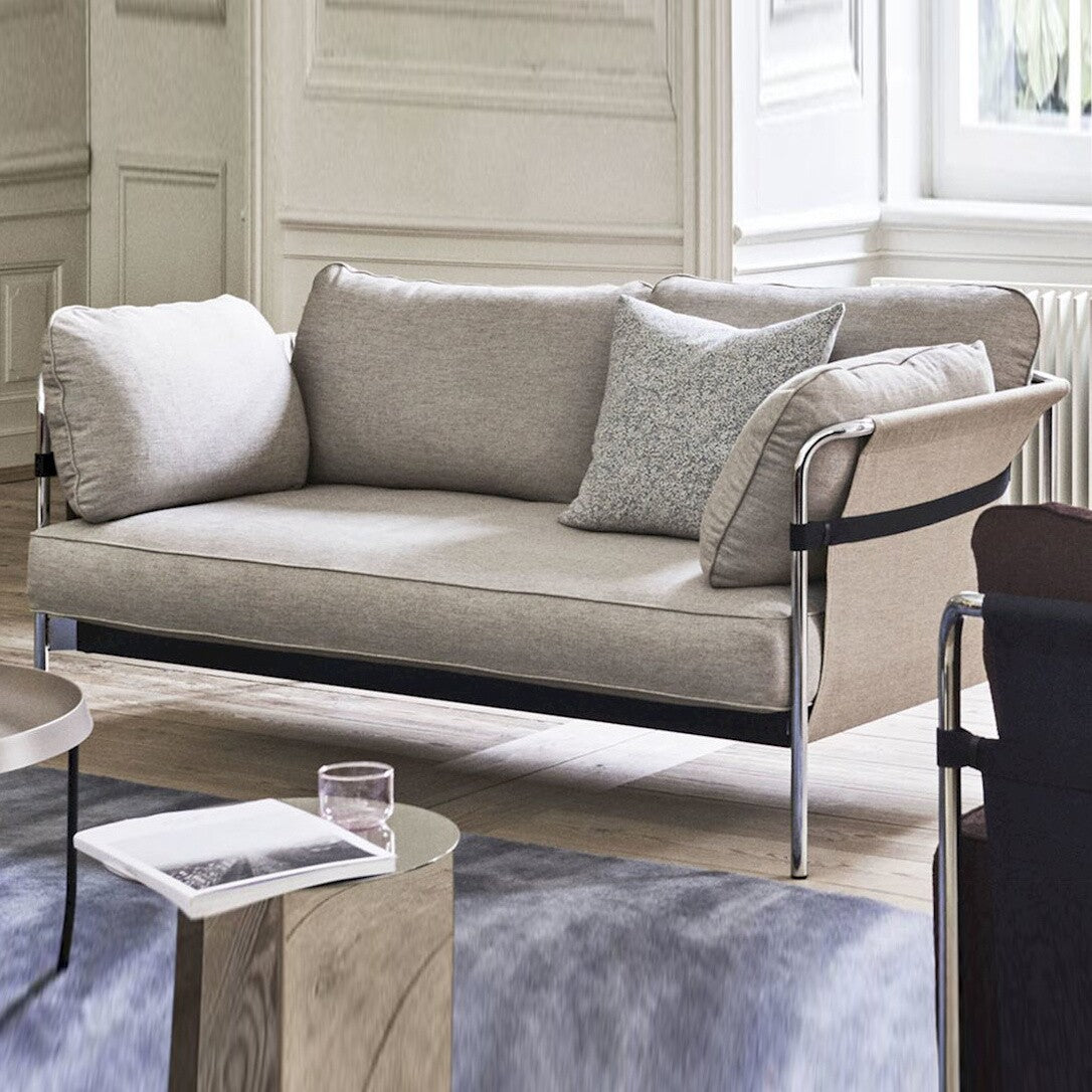 HAY Can 2.0 2-Sitzer Sofa Gestell Stahl verchromt