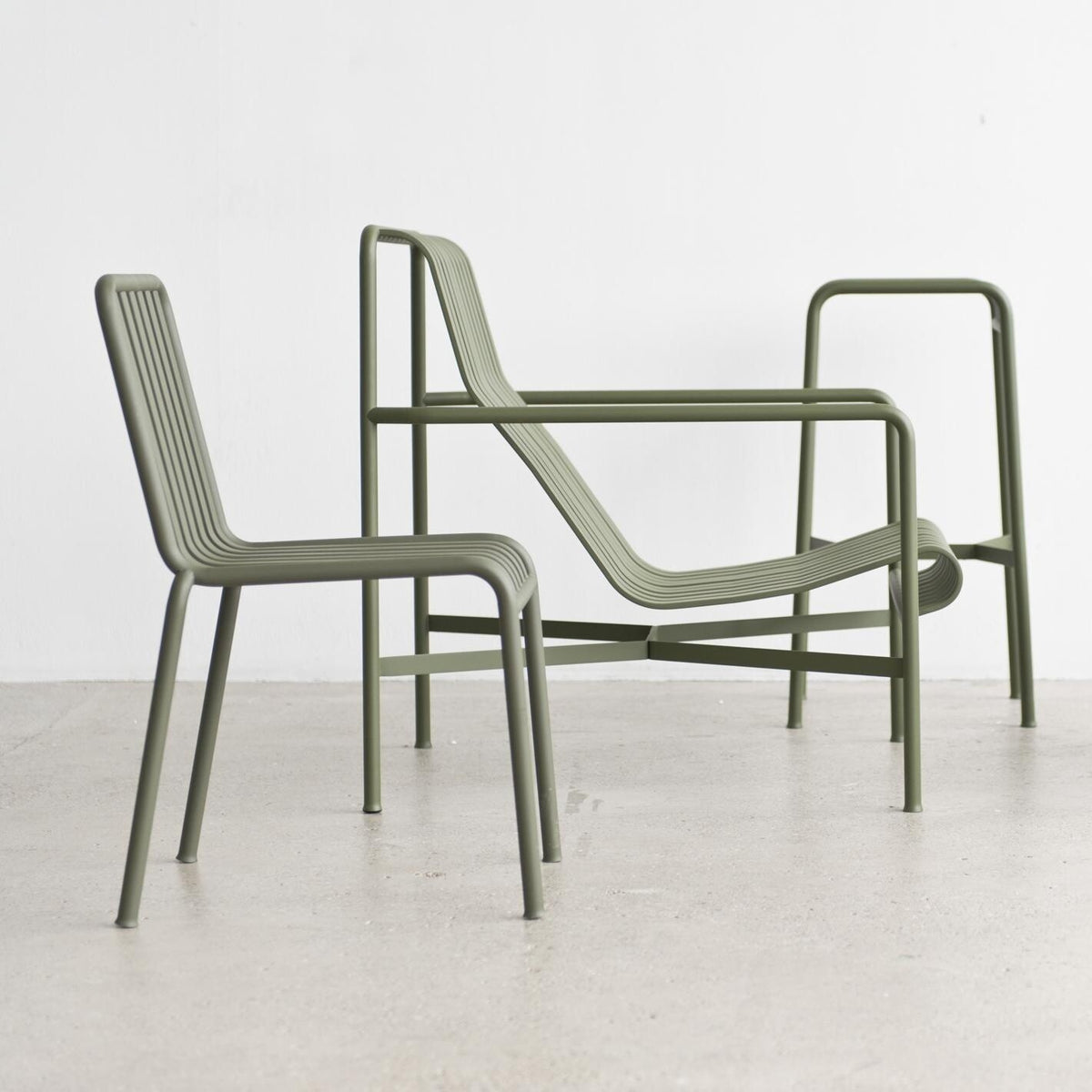 HAY Palissade Garten Loungesessel hoch 2er Set