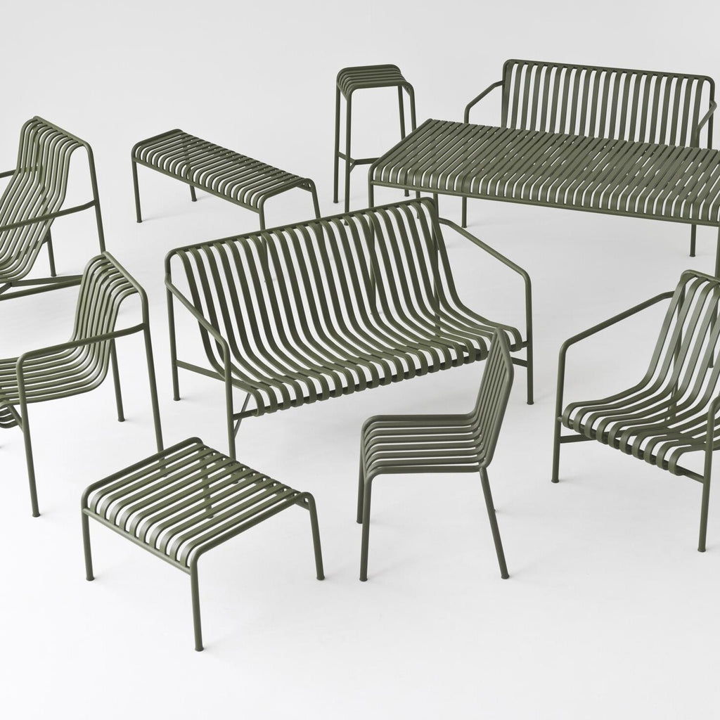 HAY Palissade Garten Loungesessel hoch 2er Set