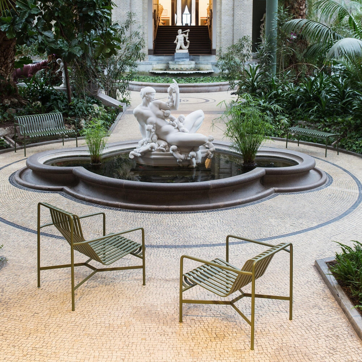 HAY Palissade Garten Loungesessel hoch 2er Set