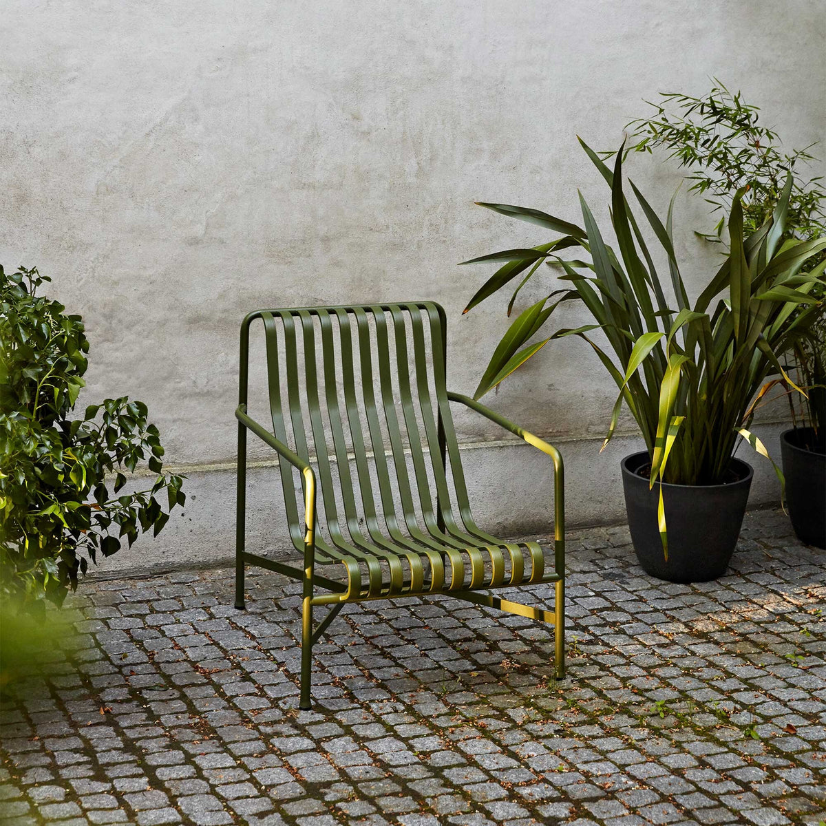 HAY Palissade Garten Loungesessel hoch 2er Set