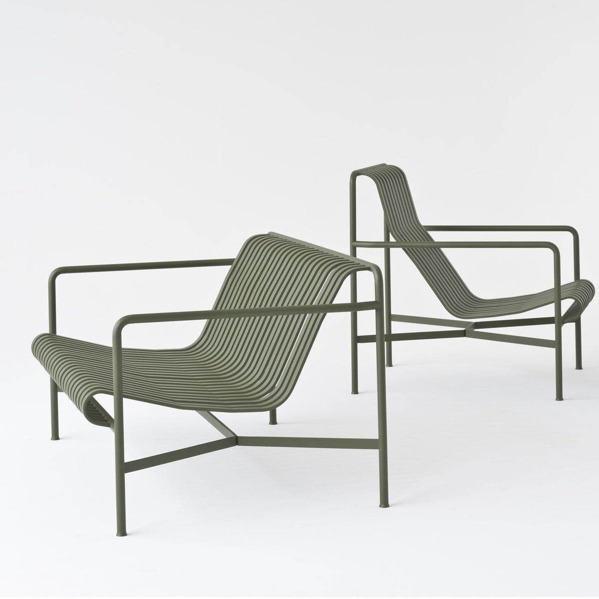 HAY Palissade Garten Loungesessel niedrig 2er Set