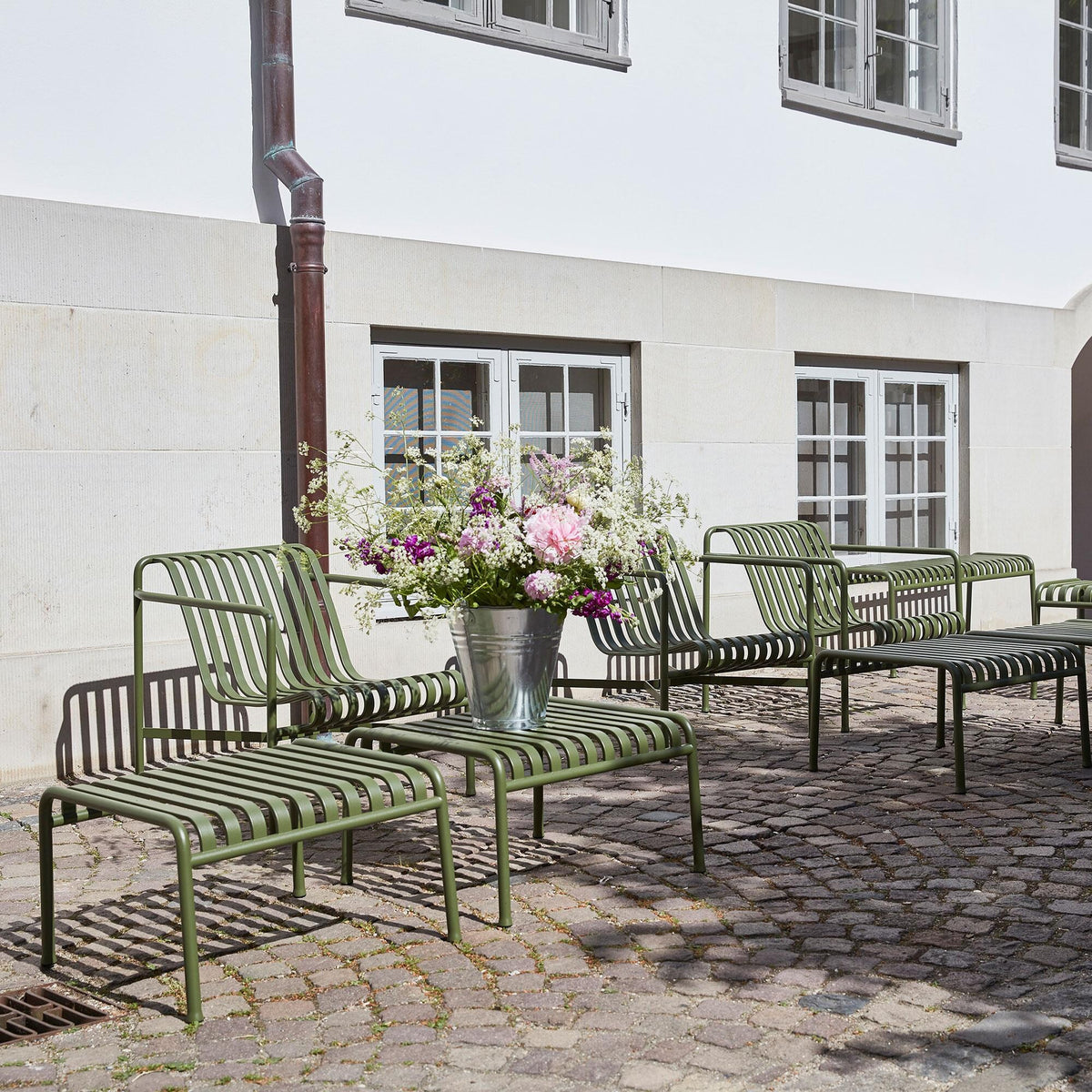 HAY Palissade Garten Loungesessel niedrig 2er Set