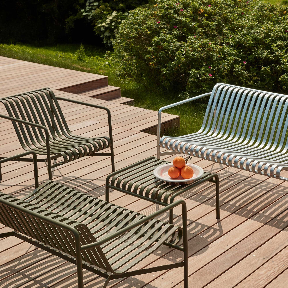 HAY Palissade Garten Loungesessel niedrig 2er Set