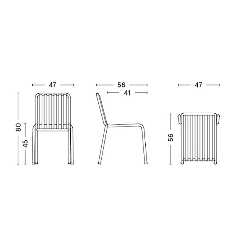 HAY Palissade Gartenstuhl 4er Set