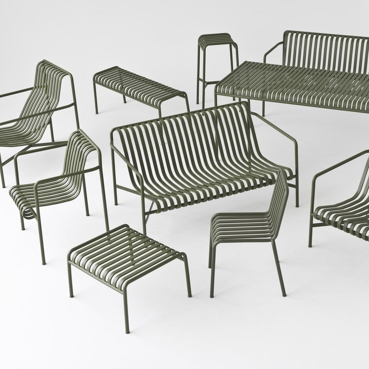 HAY Palissade Gartenset Lounge Sofa + Ottoman