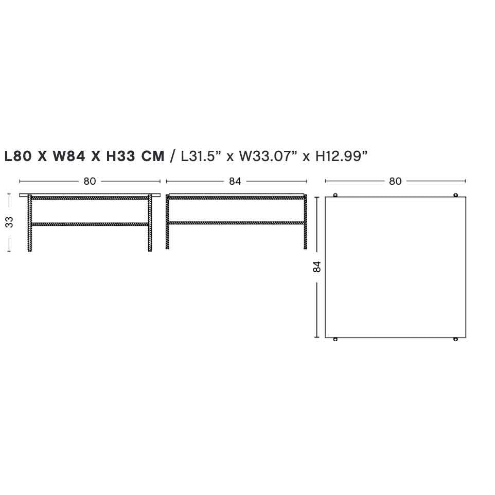 HAY Rebar Kaffeetisch 100x104cm