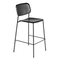 HAY Soft Edge 95 Barhocker hoch Gestell Stahl schwarz