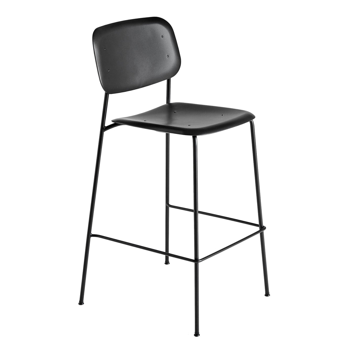 HAY Soft Edge 95 Barhocker hoch Gestell Stahl schwarz