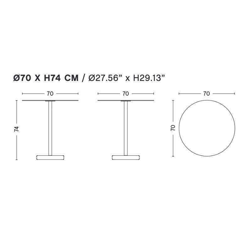HAY Terrazzo Gartentisch Ø70cm