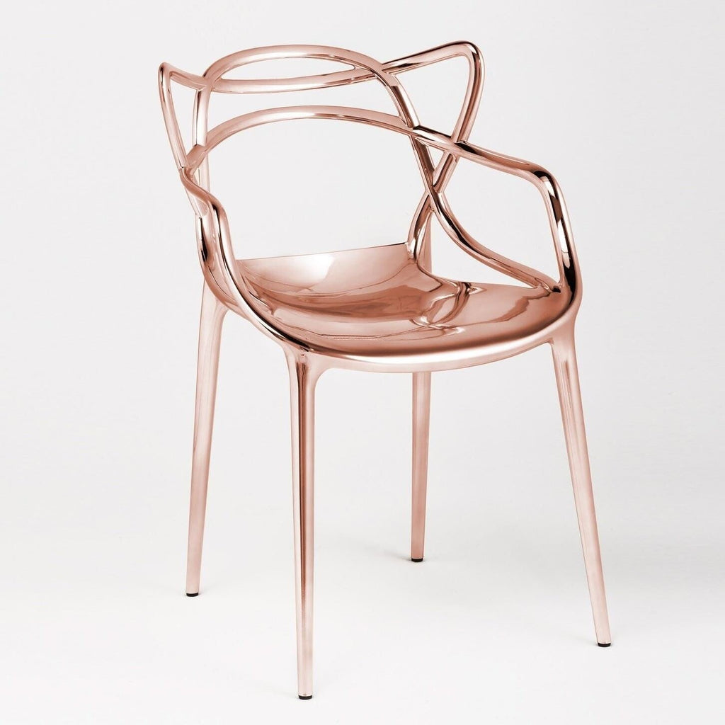 Kartell Aktionsset Masters Metallic Armlehnstuhl + Fell