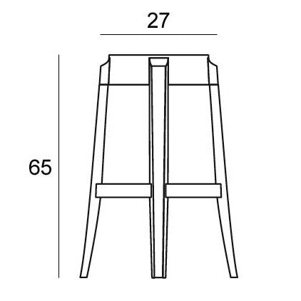 Kartell Charles Ghost Hocker 65cm