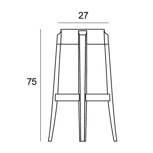 Kartell Charles Ghost Hocker 75cm