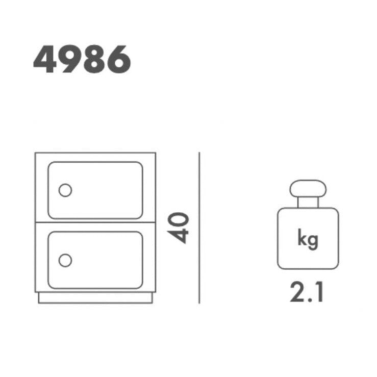 Kartell Componibili 2 Container matt
