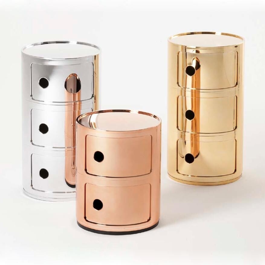 Kartell Componibili 2 Metallic Container