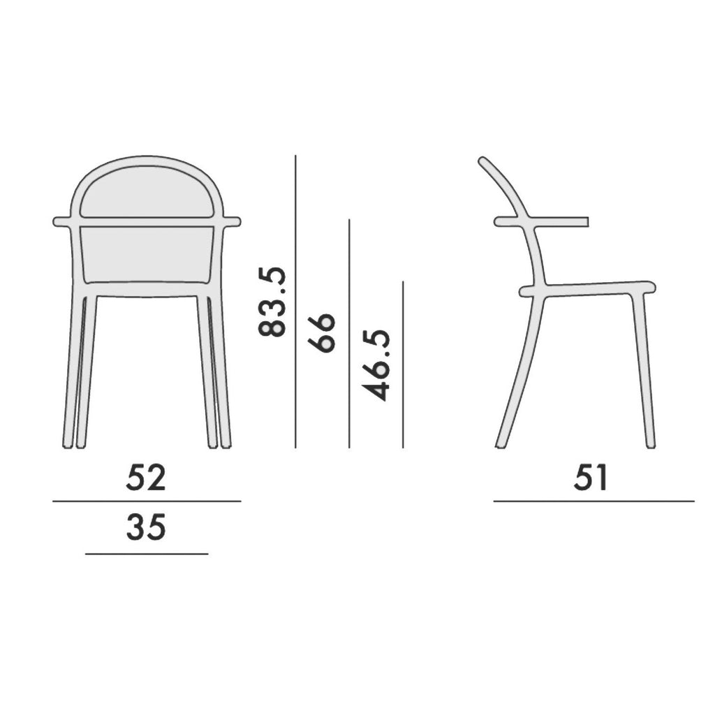 Kartell Generic C Gartenarmlehnstuhl