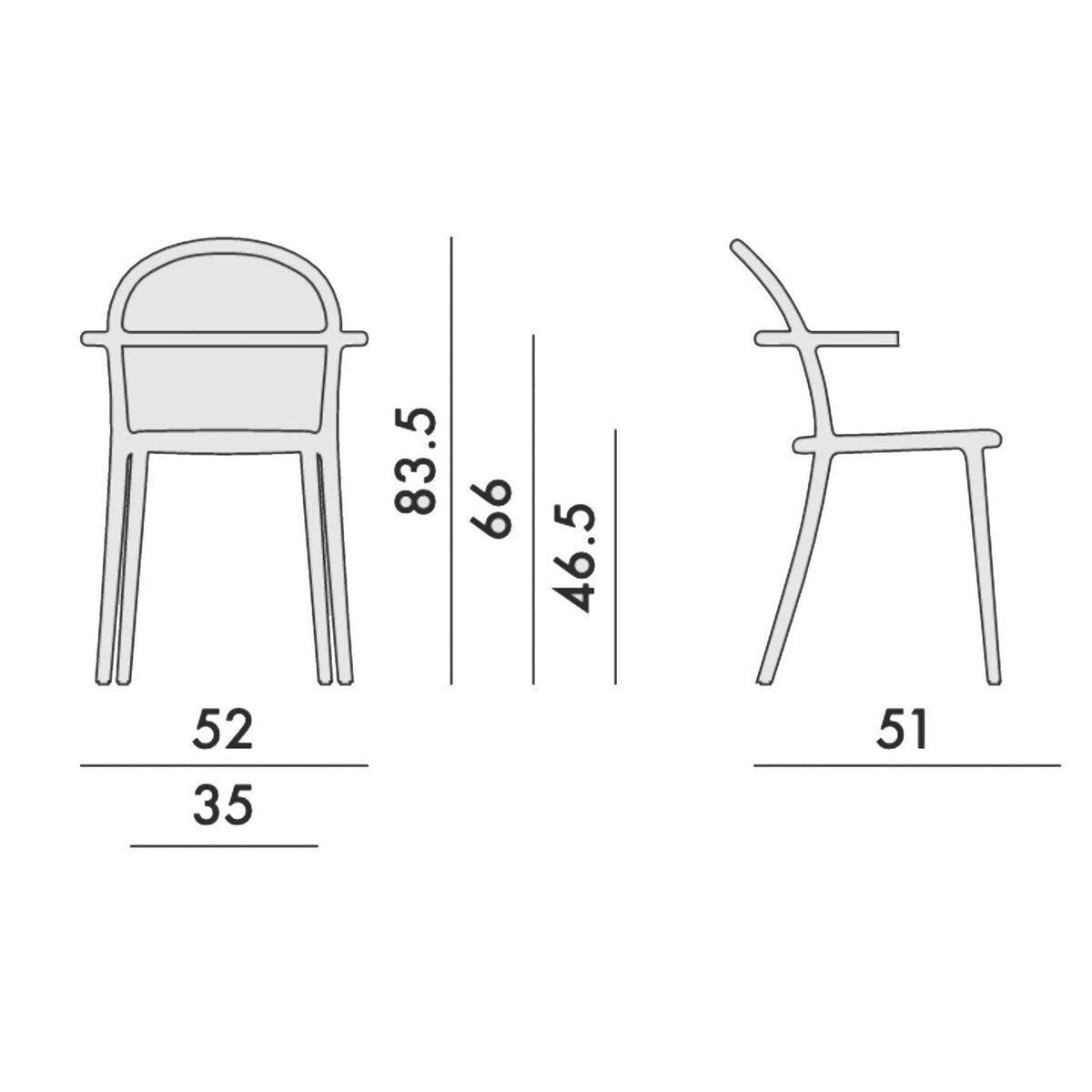 Kartell Generic C Gartenarmlehnstuhl