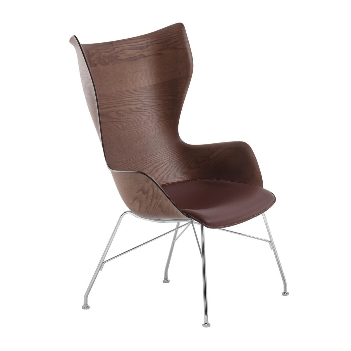 Kartell K/Wood Sessel Leder