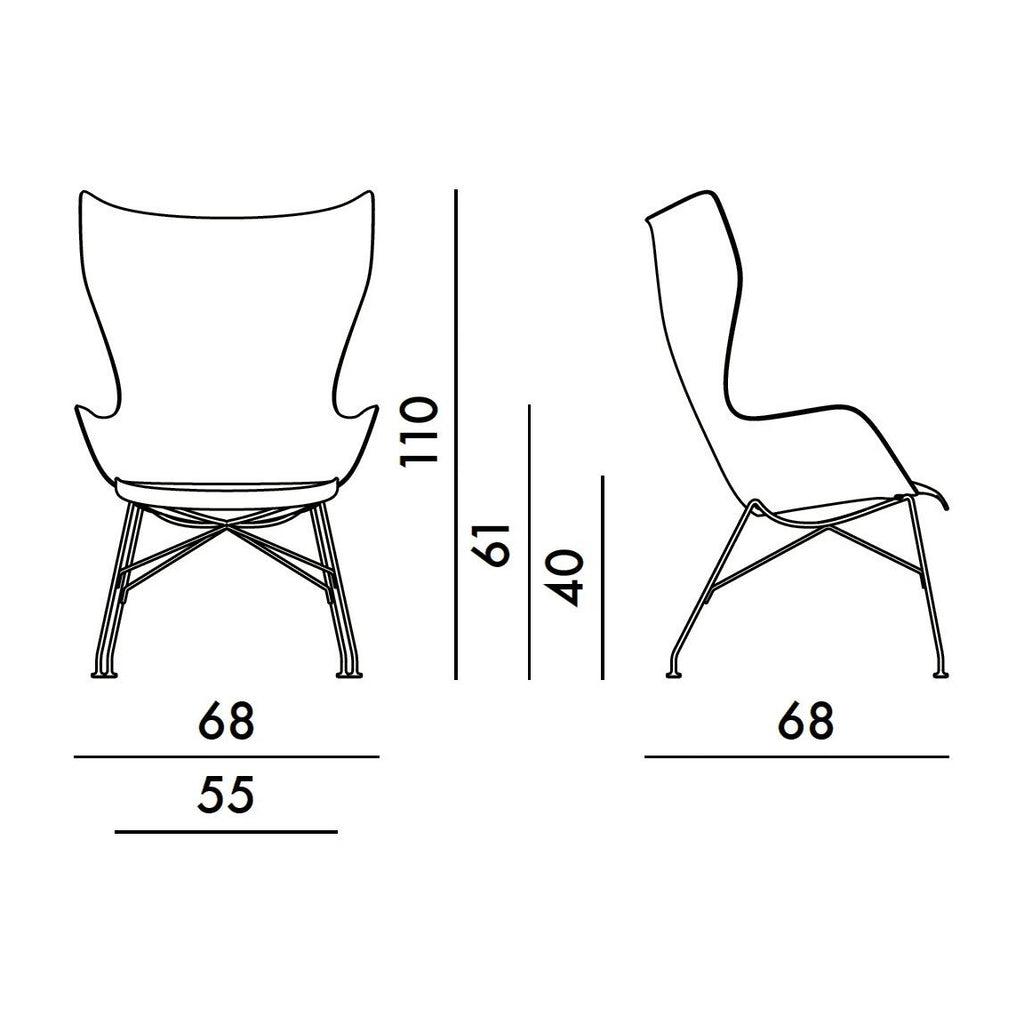 Kartell K/Wood Sessel