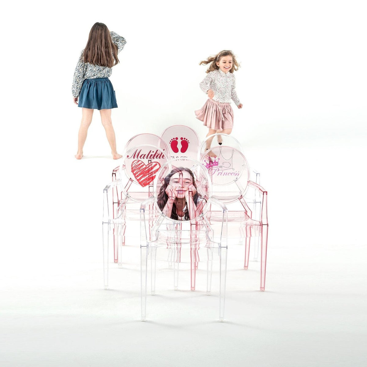 Kartell Lou Lou Ghost Kinderstuhl mit Motiv