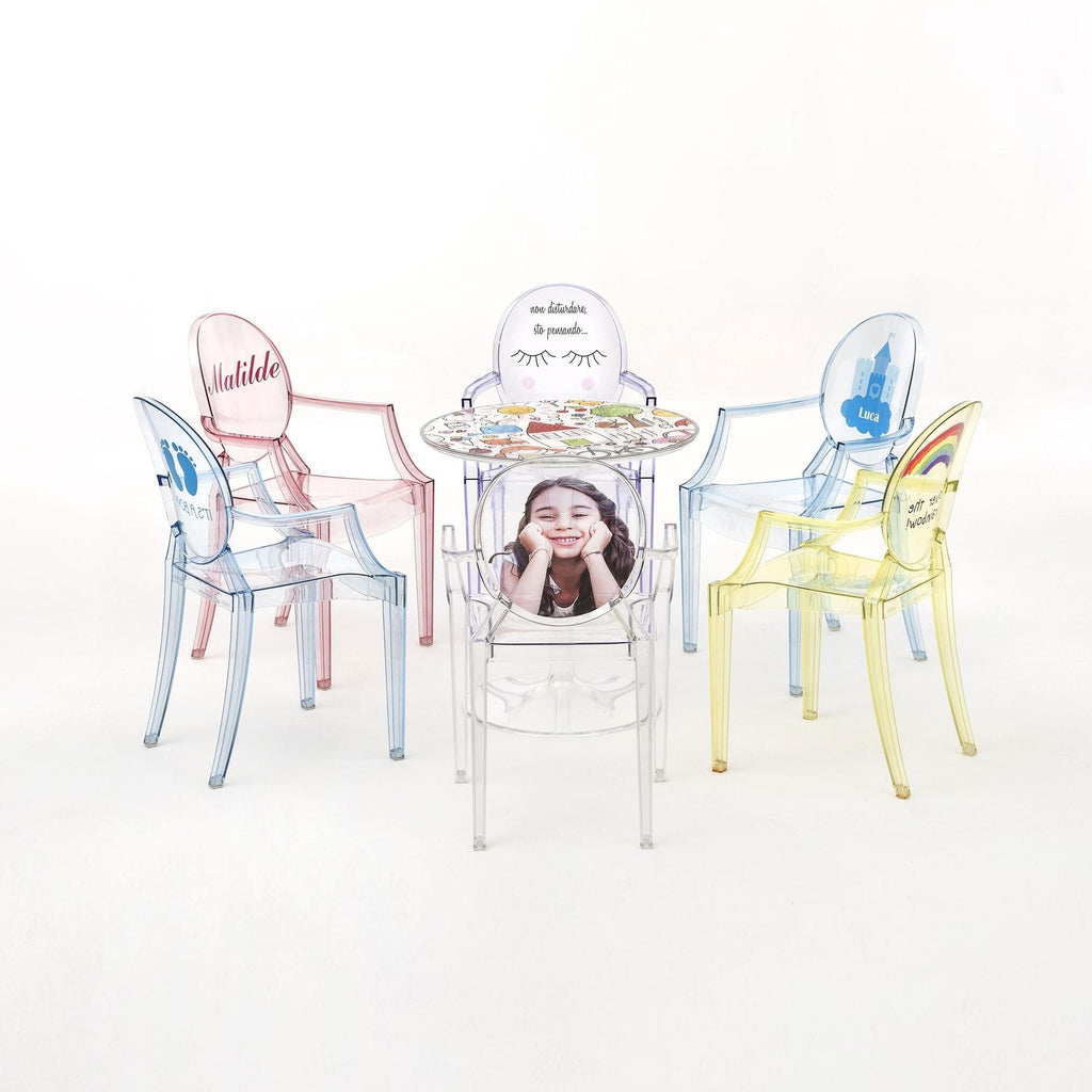 Kartell Lou Lou Ghost Kinderstuhl mit Motiv