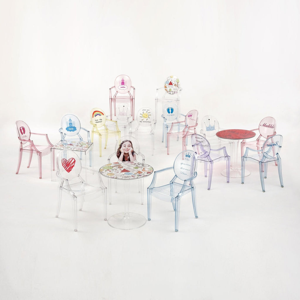 Kartell Lou Lou Ghost Kinderstuhl mit Motiv