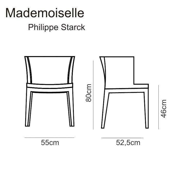 Kartell Mademoiselle Stuhl Gestell transparent