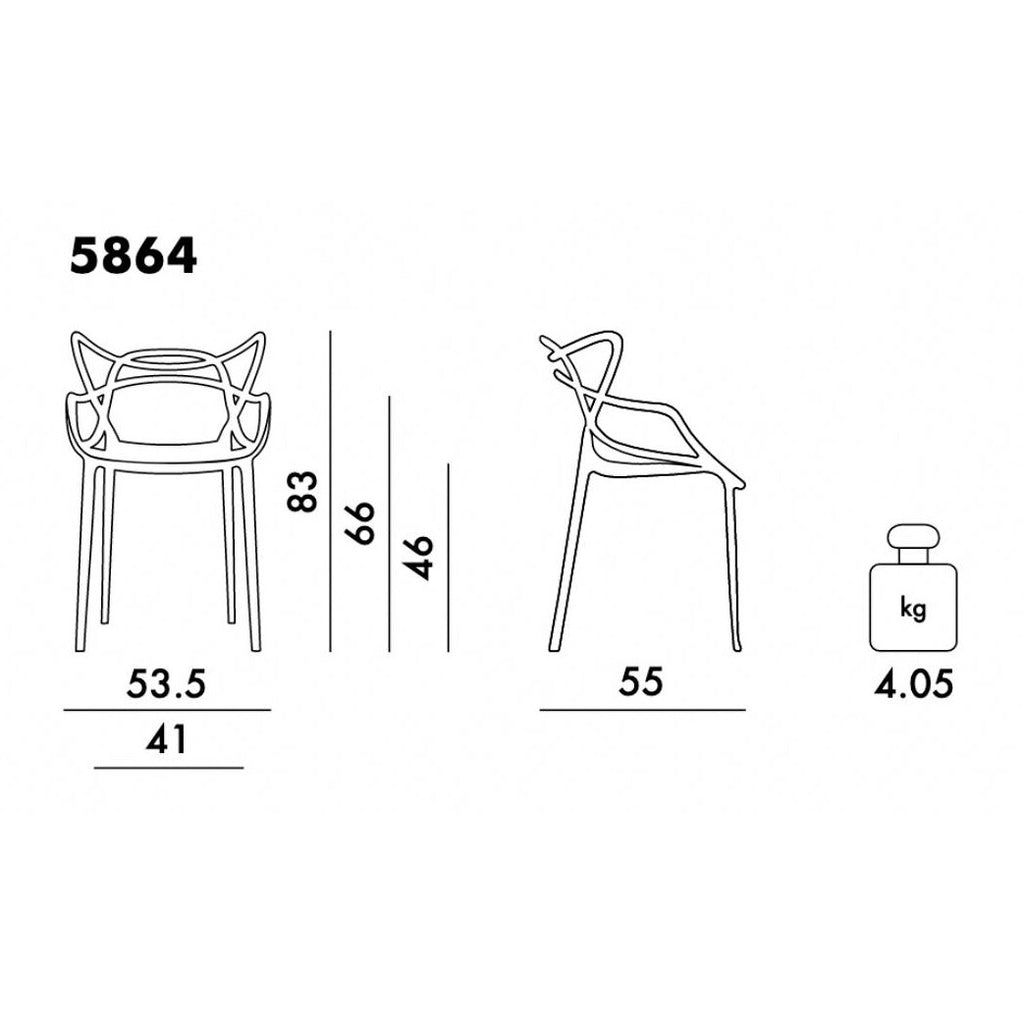 Kartell Masters Metallic Armlehnstuhl