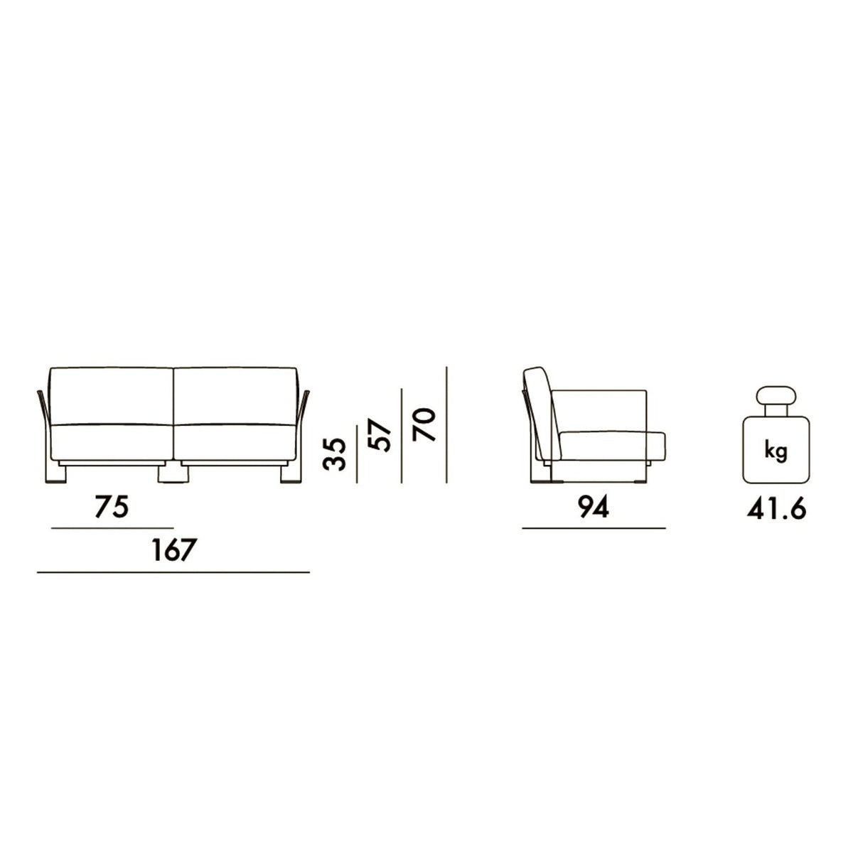 Kartell Pop Zweisitzer
