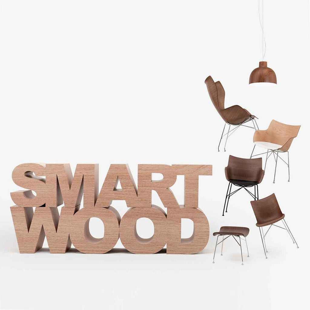 Kartell Q/Wood Armlehnstuhl 55x84x57cm