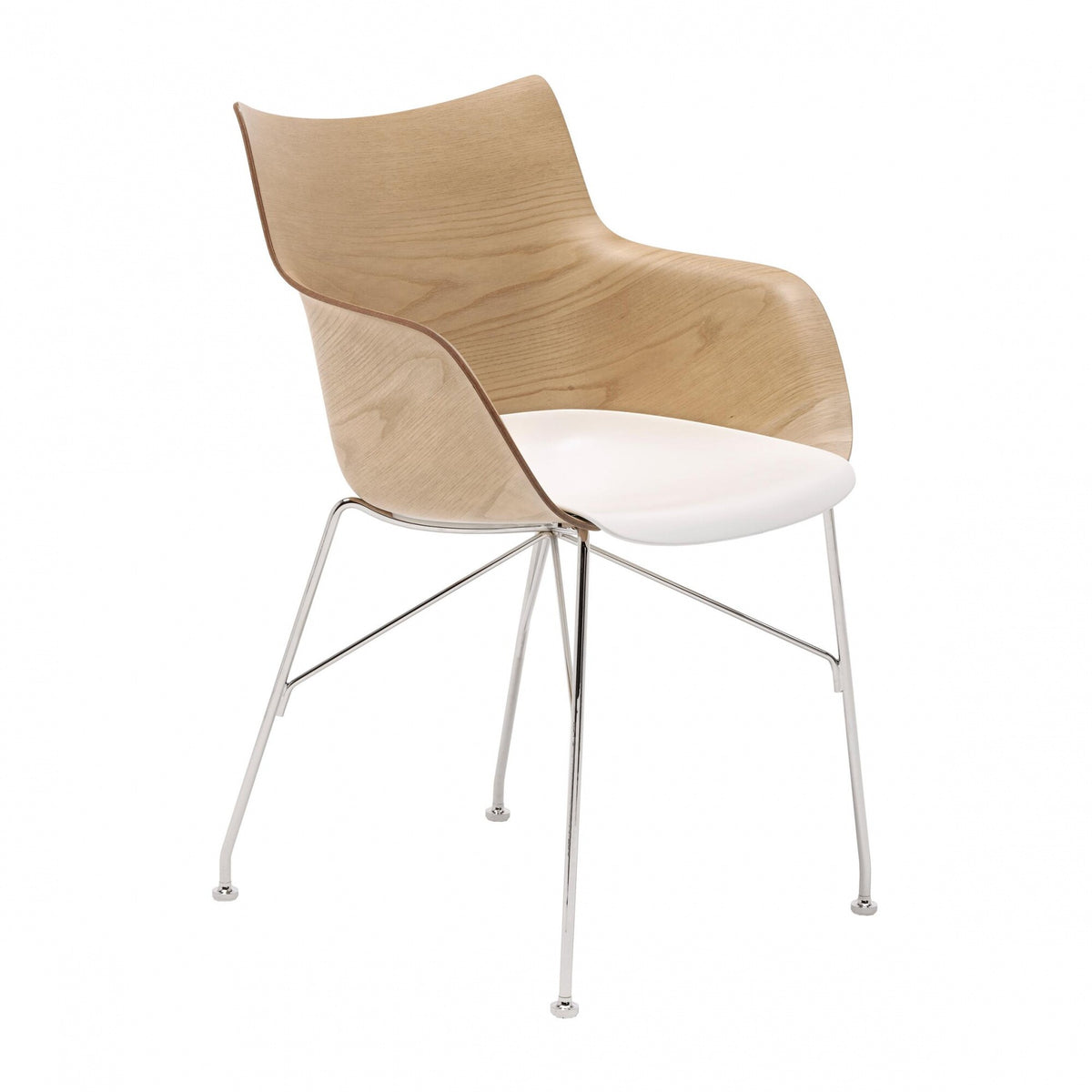 Kartell Q/Wood Armlehnstuhl 55x84x57cm