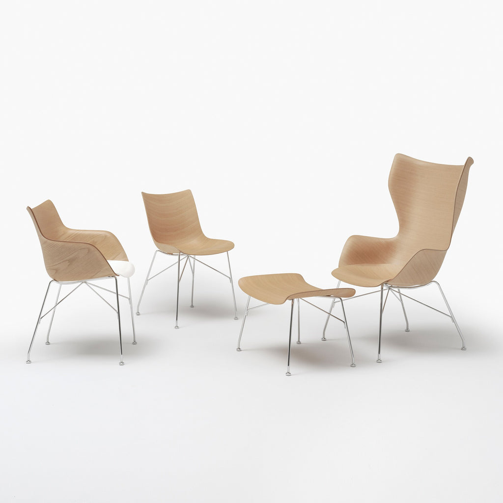 Kartell Q/Wood Armlehnstuhl 55x84x57cm