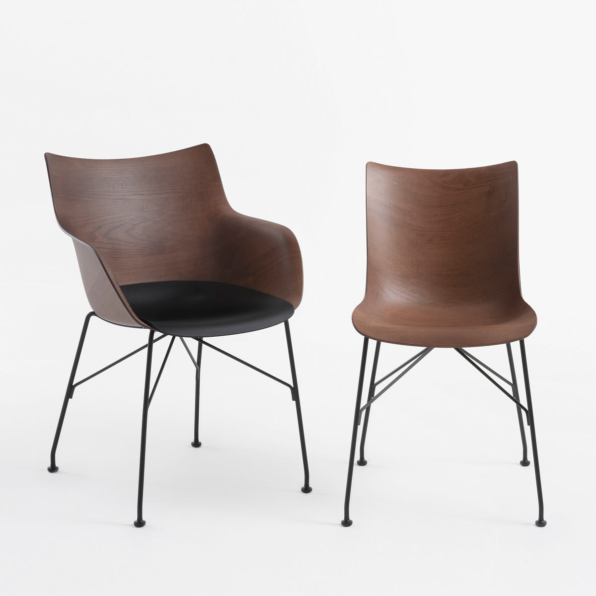 Kartell Q/Wood Armlehnstuhl 55x84x57cm