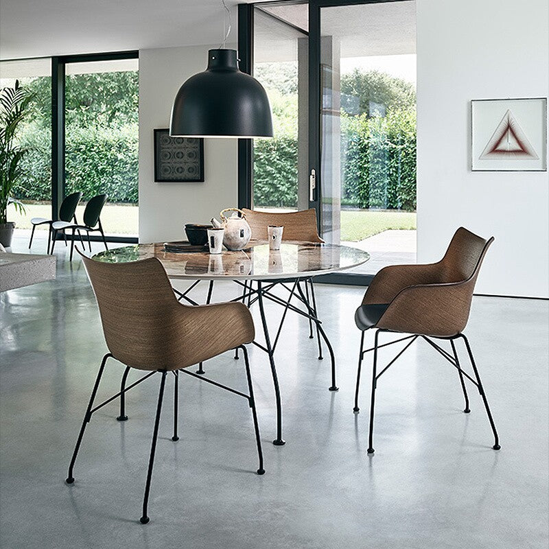 Kartell Q/Wood Armlehnstuhl 55x84x57cm