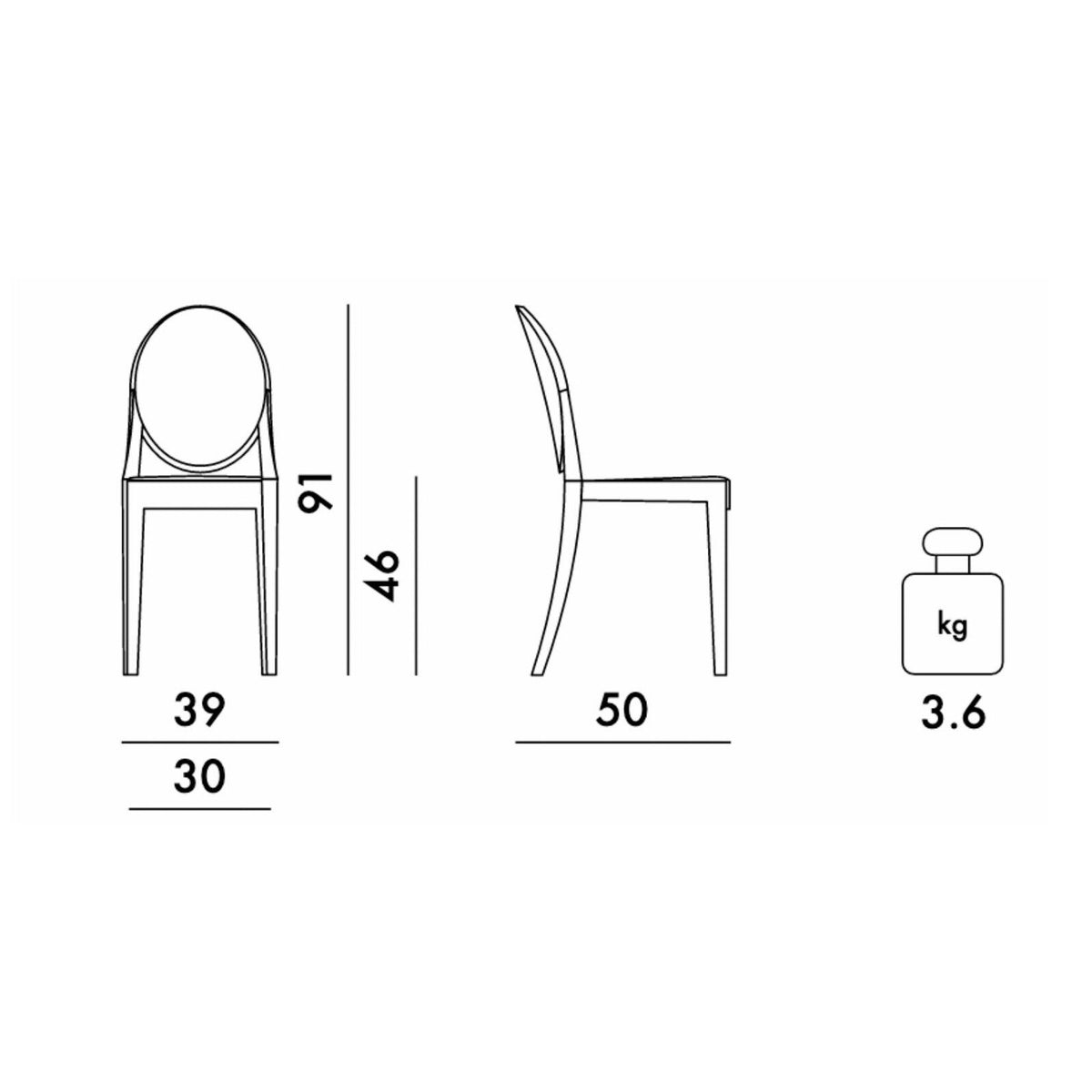 Kartell Victoria Ghost Stuhl