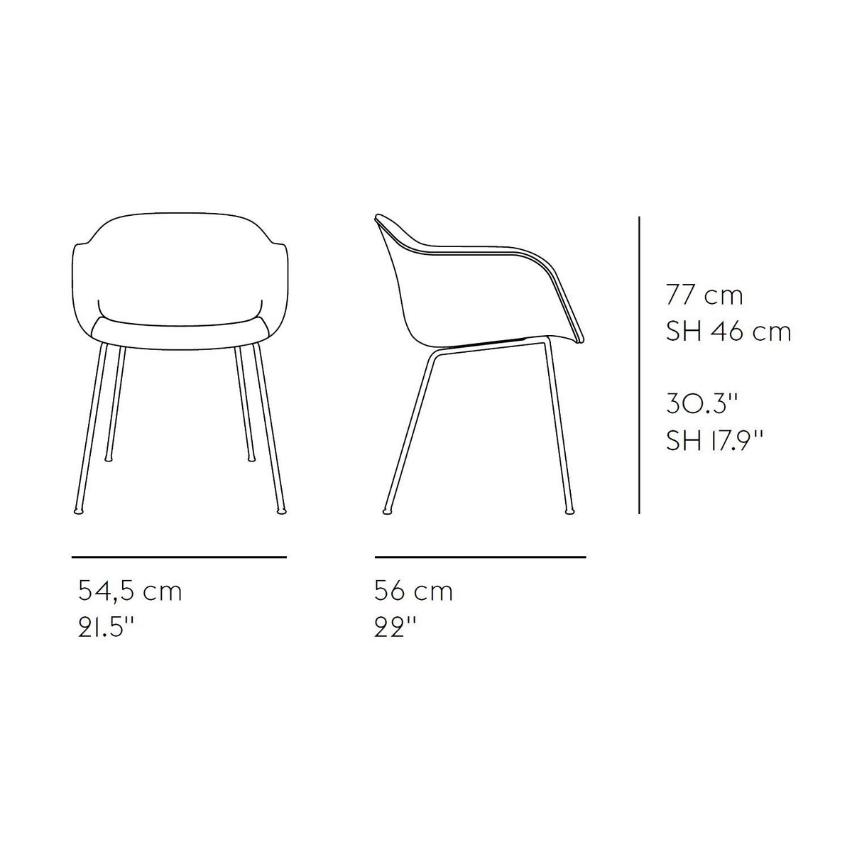 Muuto Fiber Armchair Rohrgestell Recycelt