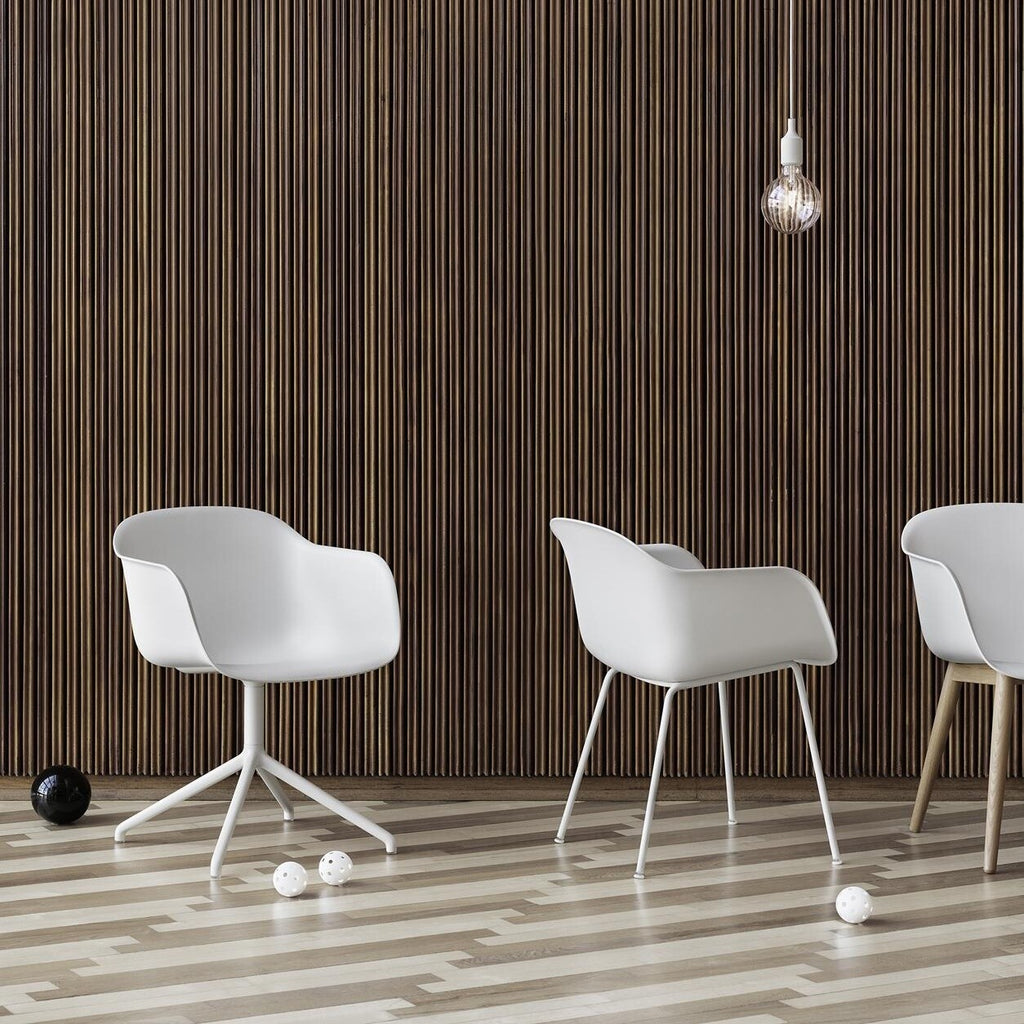 Muuto Fiber Chair Armlehnstuhl mit Holzgestell Recycelt
